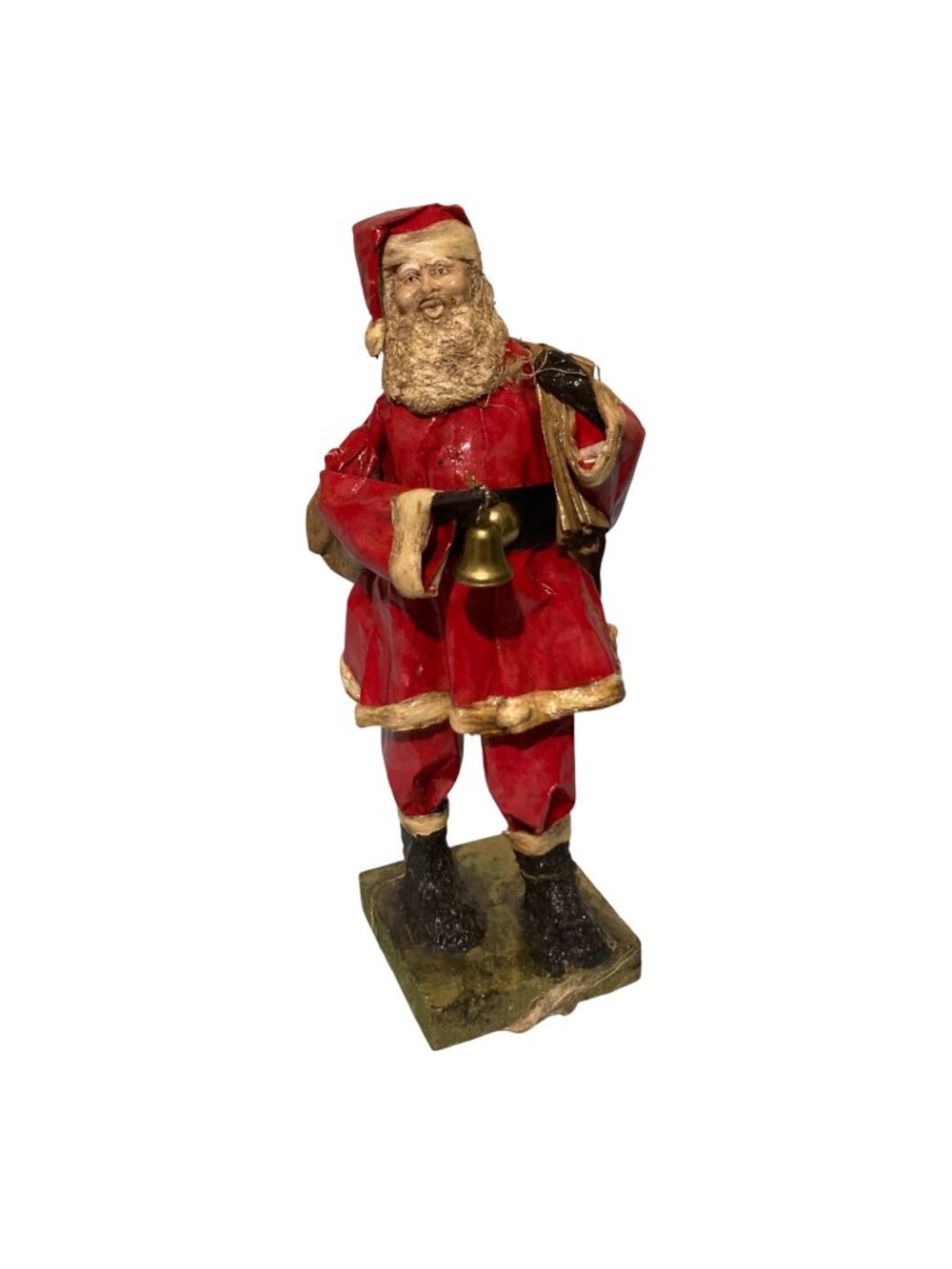 Vintage Christmas Folk Art Paper Mache Santa Claus Decor